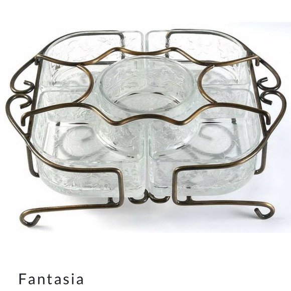 Princess House Fantasia 6 piece Chip & Dip Set - Picture 8 of 8